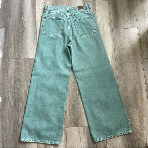 [SOLD] BDG Urban Outfitters High & Wide High Waisted Jeans in Teal - Picture 6 of 6